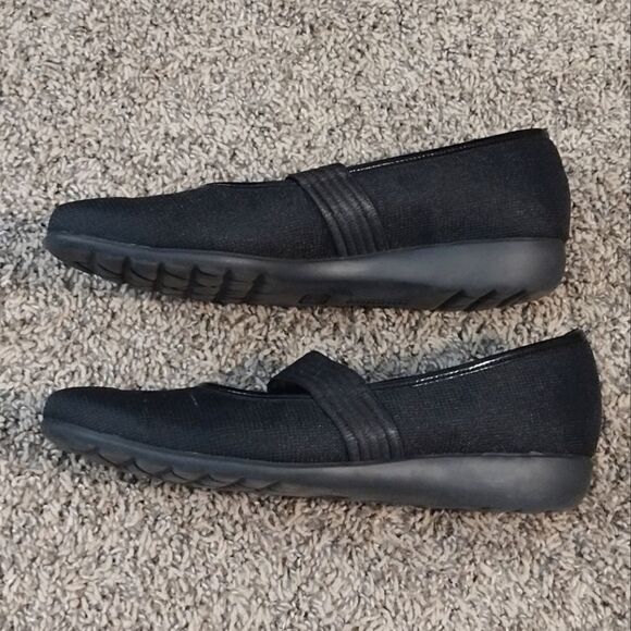 Munro American Women's Size 8.5 N Black Slip on Stretchy Strap Mary Janes Heeled - Picture 3 of 12
